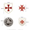 Set of 4 pins Templar Coats of Arms, Seal, Maltese Cross IM#26362