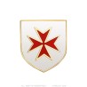 Stemma Templare Spilla da bavero Croce di Malta Rossa IM#26375