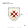 Pin de solapa del escudo de armas templario Cruz de Malta Roja IM#26376