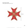Spilla da bavero Croce Templare Maltese Rossa IM#26382