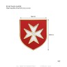 Spilla da bavero bianca con stemma templare della Croce di Malta IM#26388