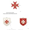 Set of 3 Maltese Cross Templar lapel pins IM#26393