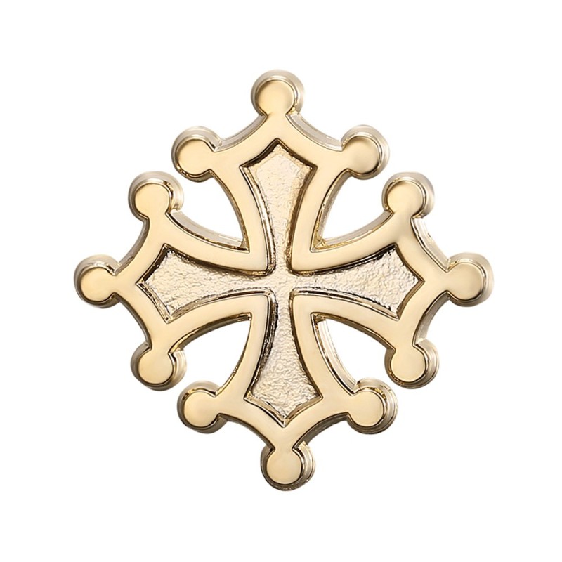 Gold Occitan cross lapel pin IM#26404