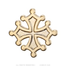 Pin de solapa con cruz occitana dorada IM#26405