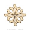Goldene okzitanische Kreuz-Anstecknadel IM#26405