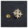 Gold Occitan cross lapel pin IM#26406
