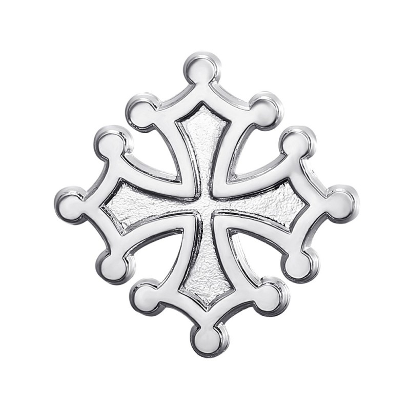 Pin's épinglette croix occitane du Languedoc Argent  IM#26414