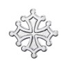 Languedoc Occitan cross lapel pin Silver IM#26414