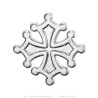 Anstecknadel mit okzitanischem Languedoc-Kreuz, Silber, IM#26415