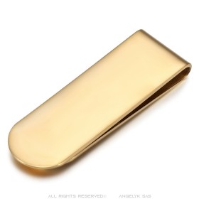 Fermasoldi neutro Acciaio inossidabile dorato con oro fino IM#26448