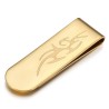Tribal money clip Stainless steel gilded with fine gold IM#26459