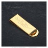 Tribal money clip Stainless steel gilded with fine gold IM#26462