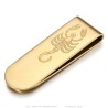 Fermasoldi Scorpione Acciaio inossidabile dorato con oro fino IM#26466
