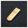 Clip para billetes de escorpión Acero inoxidable dorado con oro fino IM#26467