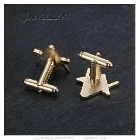 Freemason Cufflinks Gilded with fine gold blue enamel IM#26485