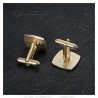 Freemason Cufflinks square shape Gold Blue IM#26490