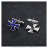 Templar Cross Pattée Cufflinks Blue IM#26495