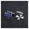Gemelli con croce patente dei Cavalieri Blu Templari IM#26495