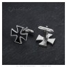 Black Templar Cross Biker Cufflinks IM#26500