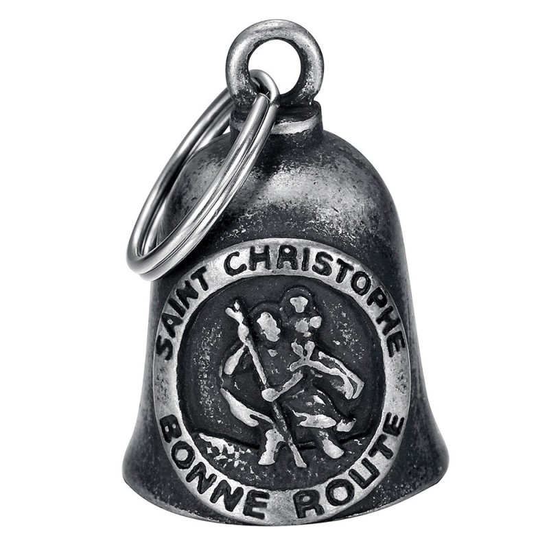 Clochette moto Saint-Christophe Acier inoxydable Vintage  IM#26526