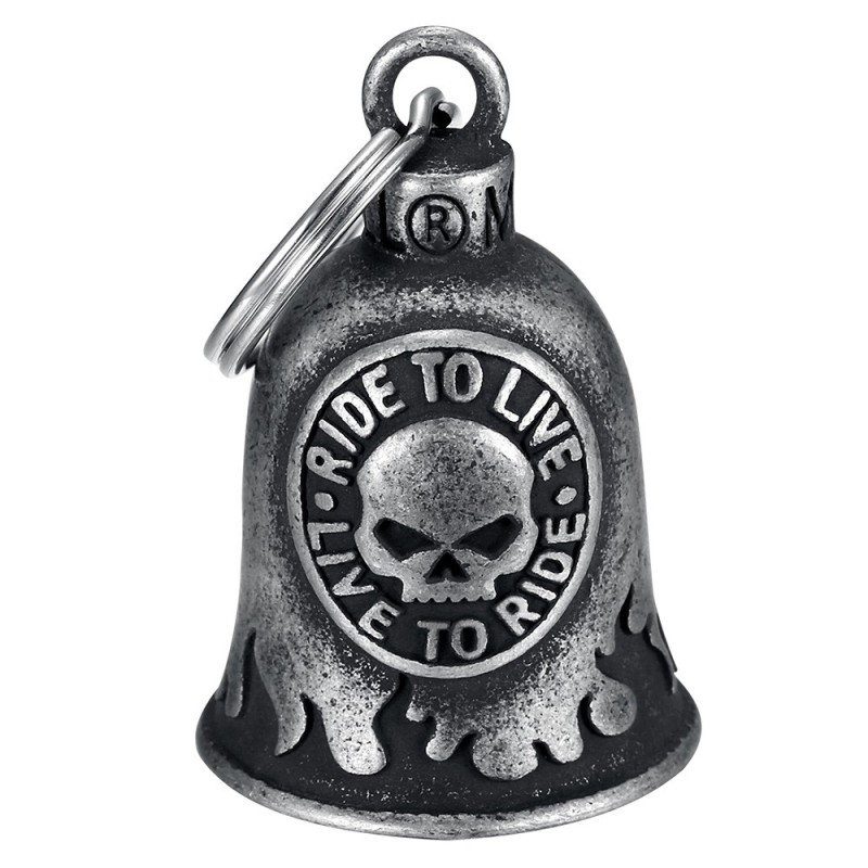 Campana per motocicletta Guardian Bell Ride to Live Skull HD Vintage