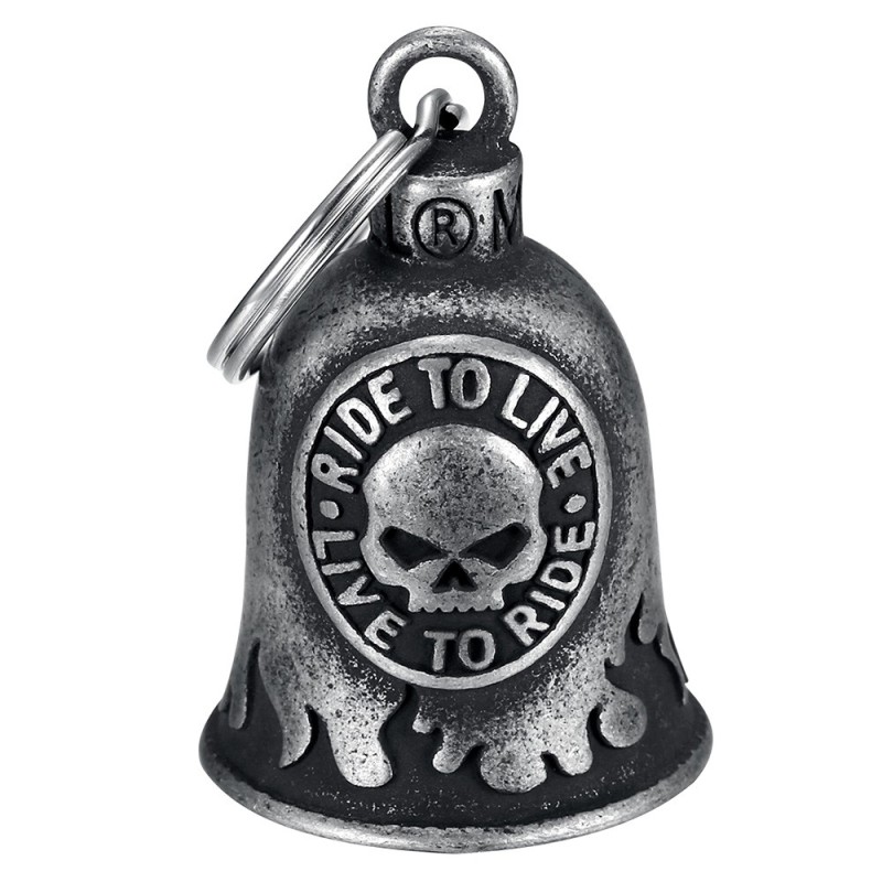 Motorradklingel Mocy Bell Ride to Live Skull HD Edelstahl Vintage IM#26538 Motorradklingel Mocy Bell Ride to Live Skull HD Edelstahl Vintage IM#26538