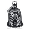 Motorradklingel Mocy Bell Ride to Live Skull HD Edelstahl Vintage IM#26539