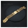 Saint Sara Curb Bracelet for Men Stainless Steel Gold IM#26564