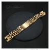 Pulsera Curb Saint Sara para hombre Acero inoxidable Oro IM#26565