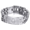 Bracciale barbazzale Saint Sara da uomo in acciaio inossidabile argento IM#26568