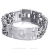 Saint Sara Curb Bracelet for Men Stainless Steel Silver IM#26569