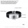 Verstellbares Armband aus Silikon und Edelstahl bobijoo