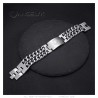 Saint Sara Curb Bracelet for Men Stainless Steel Silver IM#26570