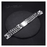Saint Sara Curb Bracelet for Men Stainless Steel Silver IM#26571