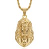 Pendentif tête de Jésus Christ 40mm Acier inoxydable Or  IM#26598