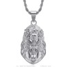 Head of Jesus Christ pendant 40mm Stainless steel Silver IM#26605