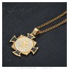 Saint Benedict cross pendant Stainless steel Gold IM#26630