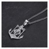 Collier Ancre marine Croix de Jésus Acier inoxydable Argent  IM#26642