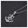 Marine Anchor Necklace Jesus Cross Stainless Steel Silver IM#26642