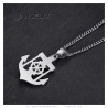 Collier Ancre marine Croix de Jésus Acier inoxydable Argent  IM#26643