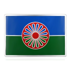 Gypsy-Gürtelschnalle, Roma-Flagge, Reisende, IM#26646