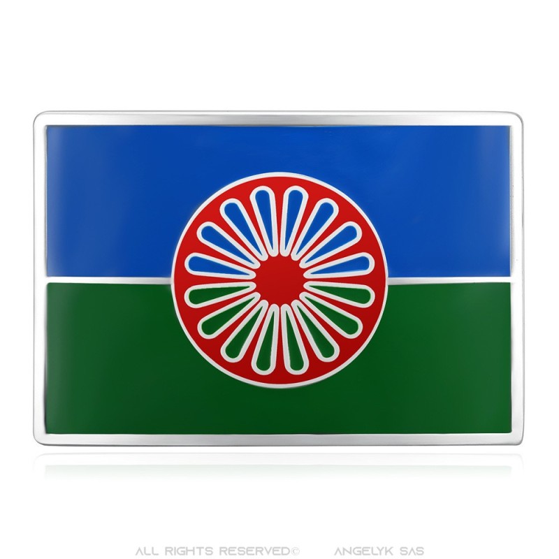 Roma Gypsy Traveler Flag Belt Buckle