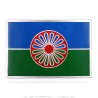 Gypsy-Gürtelschnalle, Roma-Flagge, Reisende, IM#26647