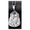Head pendant of Christ Jesus Traveler Stainless steel Silver IM#26807