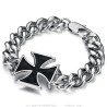 Bracelet iron cross Curb Biker Patriot Stainless steel IM#26811