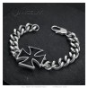 Bracciale ferro croce Curb Biker Patriot Acciaio inox IM#26812