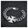 Bracciale ferro croce Curb Biker Patriot Acciaio inox IM#26813