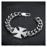 Bracelet iron cross Curb Biker Patriot Stainless steel IM#26813