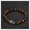 Genuine Tiger Eye Hexagonal Faceted Bracelet for Men and Women IM#26817