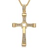 Collier fast and furious Croix Vin Diesel Acier inoxydable Or  IM#26836